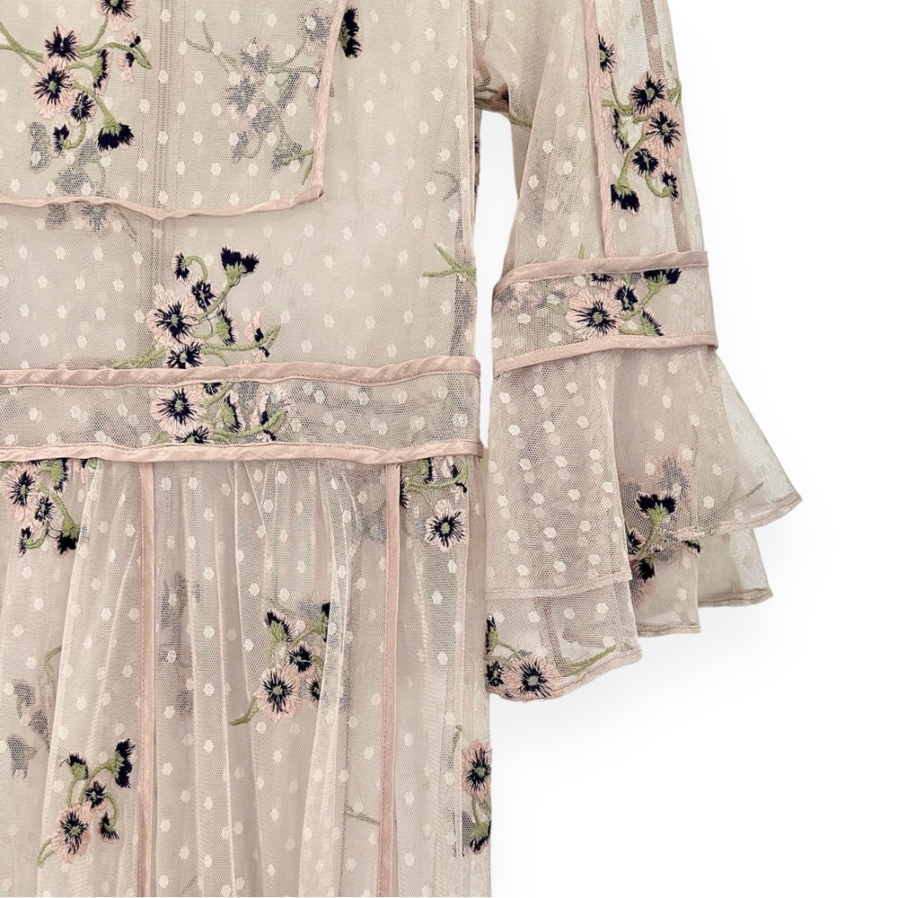NWT We Are Kindred Maryjane Lilac Pink Sheer Floral Embroidered Maxi Dress sz 6 - Picture 10 of 15